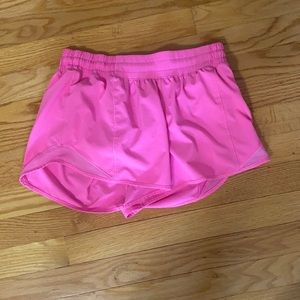 pink hotty hot shorts 4 inch size 8